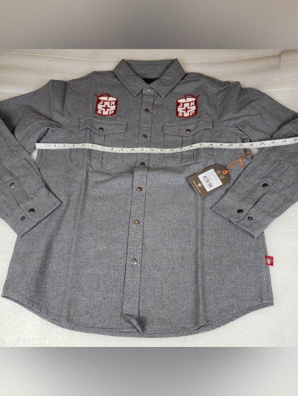 NWT Howler Men's Medium JHSP Gaucho Flannel Shirt Jackson Hole Ski Patrol Snow - Picture 8 of 13